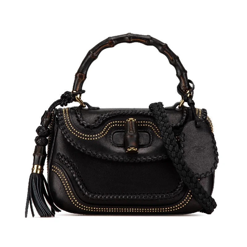 Gucci Medium Studded New Bamboo Tassel Satchel (SHG-QZ6Rq6) High-End Handbags At Affordable Prices Gucci Medium Studded New Bamboo Tassel Satchel (SHG-QZ6Rq6) High-End Handbags At Affordable Prices