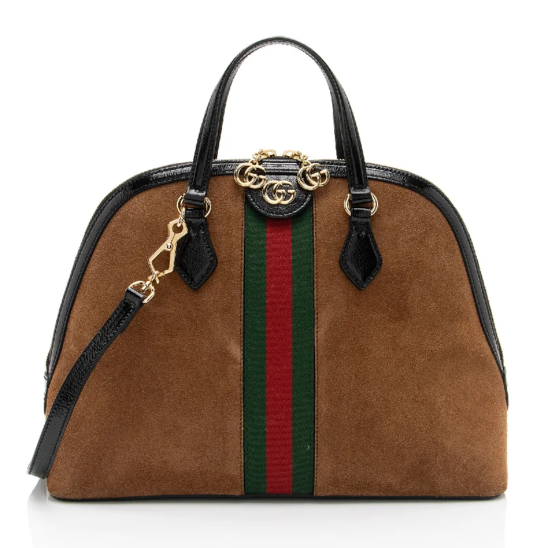 Gucci Suede Ophidia Dome Medium Satchel (SHF-SwVXHC)