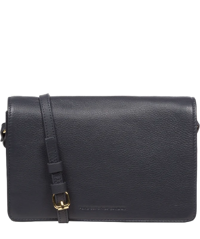 'Gwen' Navy Nappa Leather Cross Body Bag