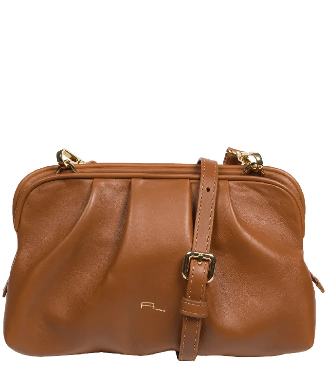 'Halsey' Oak Nappa Leather Cross Body Clutch Bag Limited-Time Sale On Trendy Handbags – Don't Miss Out 'Halsey' Oak Nappa Leather Cross Body Clutch Bag Limited-Time Sale On Trendy Handbags – Don't Miss Out