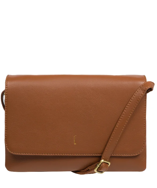 'Izzy' Tan Leather Cross Body Bag High-End Bags, Low-End Prices