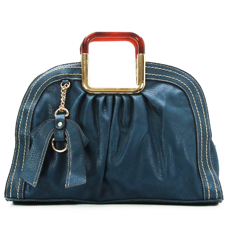 Jade Marie Unique Satchel Tote - Navy