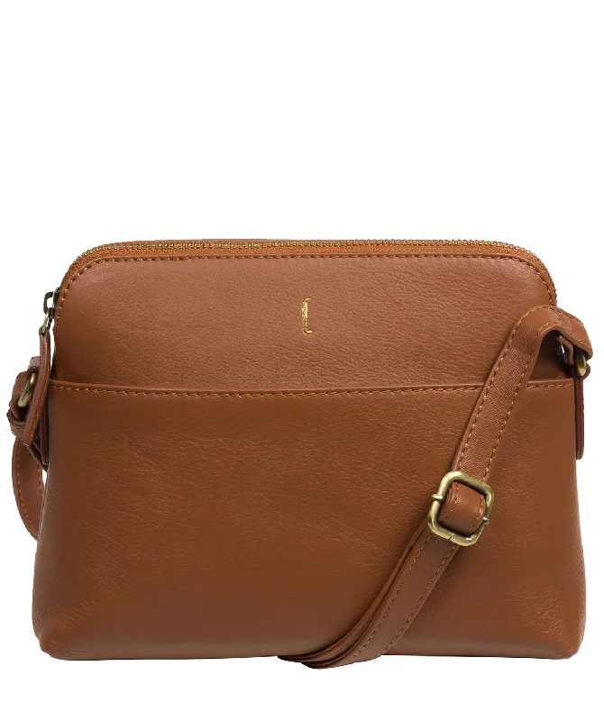 'Janelle' Tan Leather Cross Body Bag Designer-Inspired Bags, Best Prices