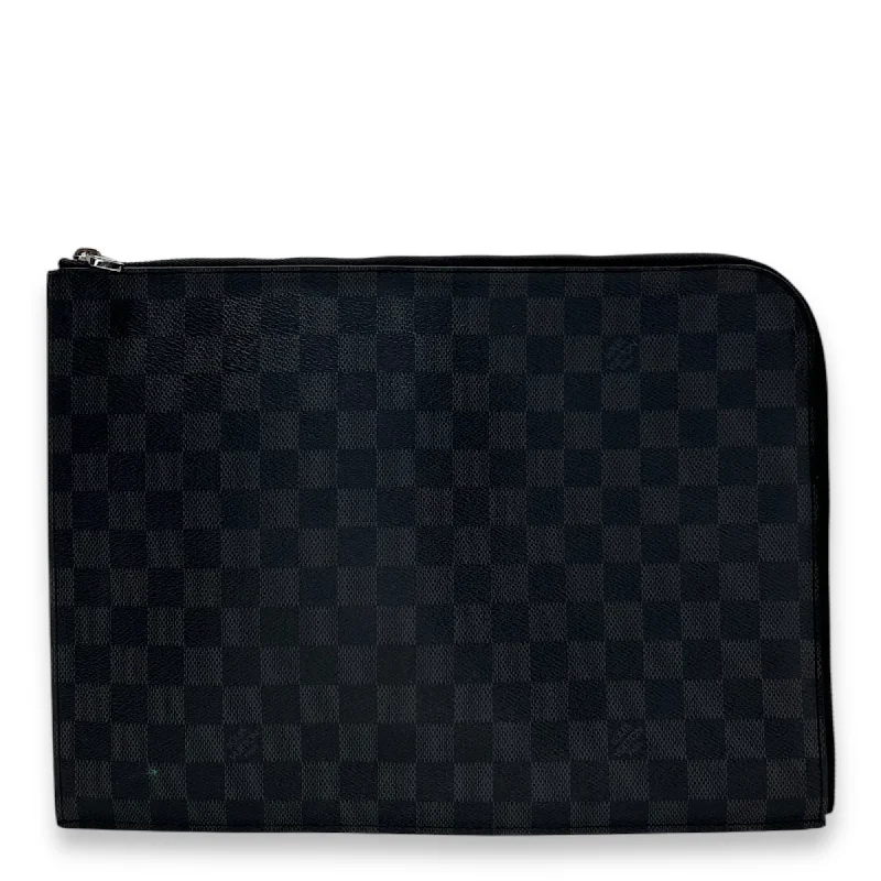 Pochette Document Damier Graphite Clutch in Coated Canvas, Silver hardware Upgrade Your Look With Our Exclusive Bag Deals Pochette Document Damier Graphite Clutch in Coated Canvas, Silver hardware Upgrade Your Look With Our Exclusive Bag Deals