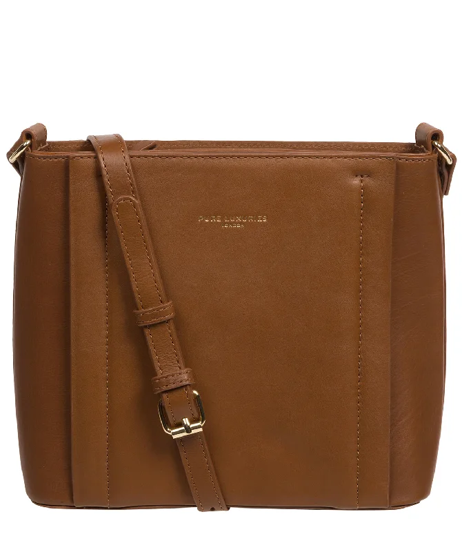 'Kali' Chestnut Nappa Leather Cross Body Bag