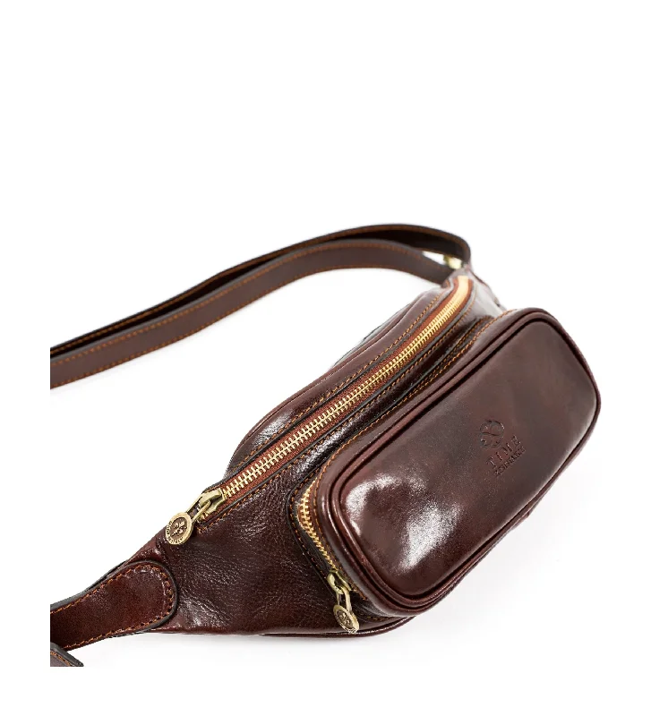 Leather Sling Bag Belly Bag - Independent People Elegant Bags, Limited Stock