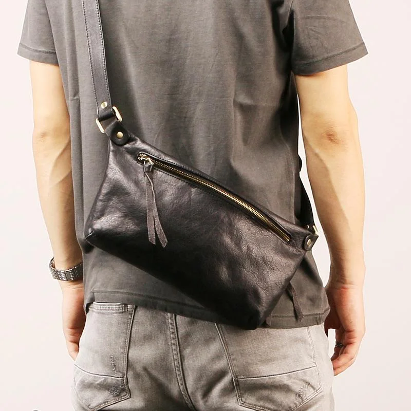 Leather Mens FANNY PACK MENS WAIST BAG HIP PACK BELT BAG FOR MEN