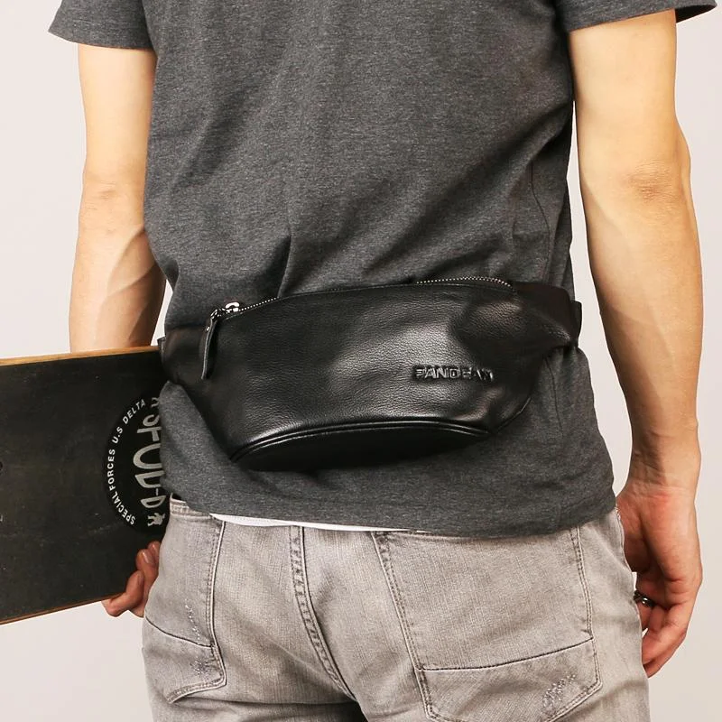 Leather Mens FANNY PACK MENS WAIST BAG HIP PACK BELT BAG FOR MEN