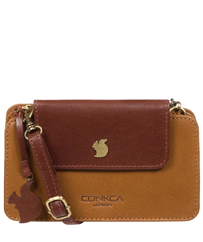 'Little Wonder' Dark Tan & Conker Brown Leather Cross Body Clutch Bag The Ultimate Sale On Must-Have Handbags 'Little Wonder' Dark Tan & Conker Brown Leather Cross Body Clutch Bag The Ultimate Sale On Must-Have Handbags