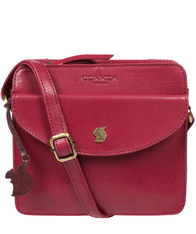 'Magda' Orchid Leather Cross Body Bag Trendy Backpacks, Huge Markdowns