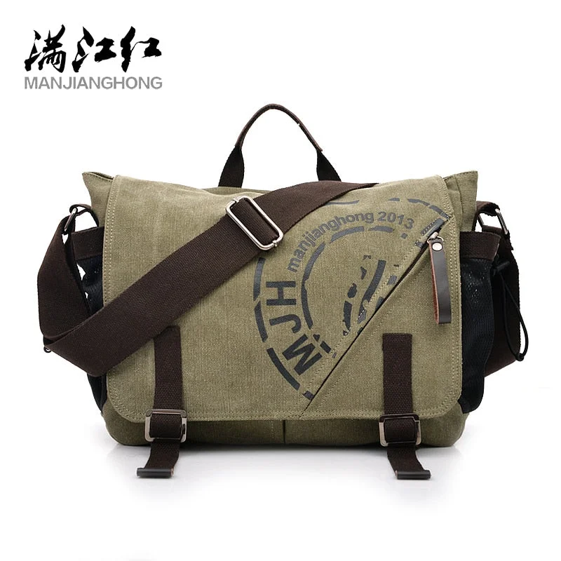 Men's Travel & Leisure Canvas Messenger Bag