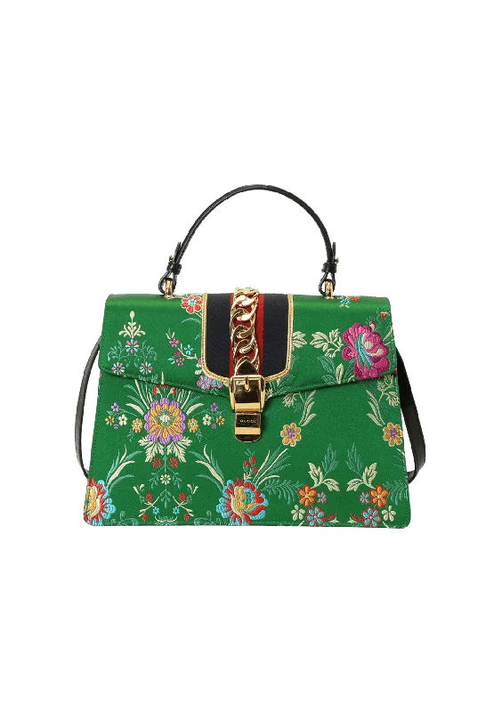 MEDIUM SYLVIE JACQUARD BAG Grab Stylish Bags Before They Sell Out