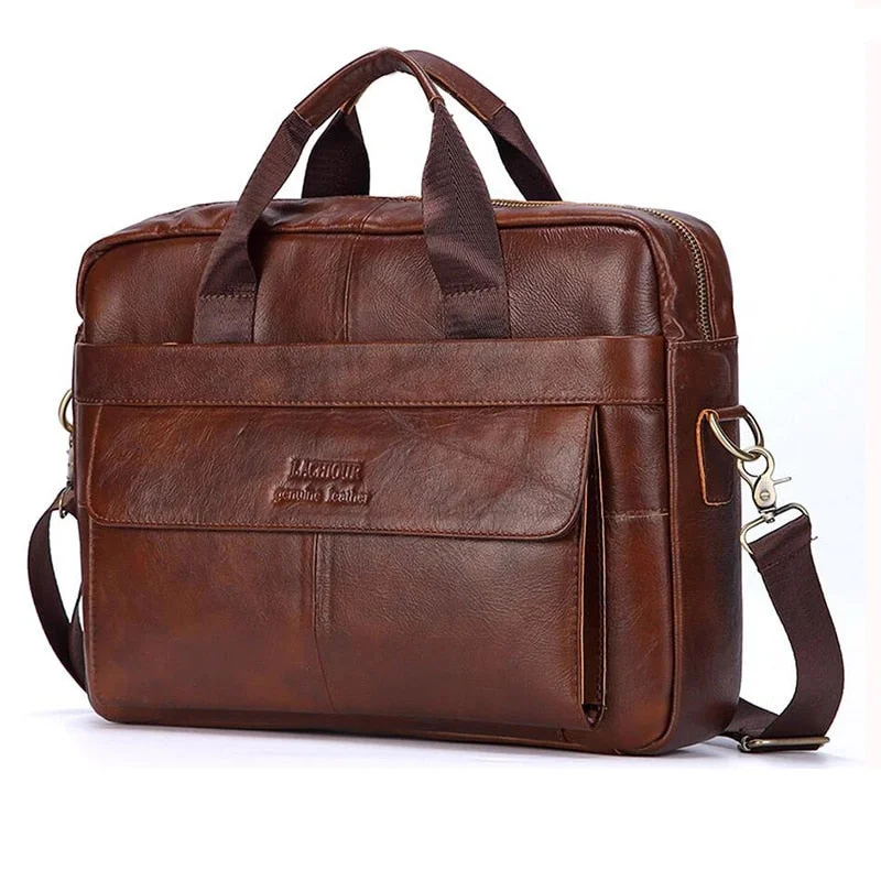 Men's Genuine Leather Laptop Bag