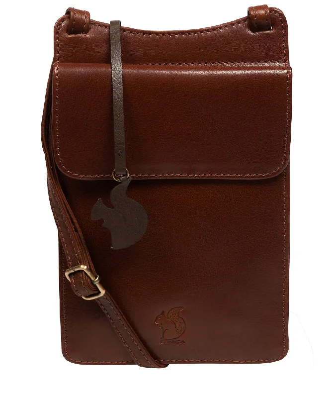 'Milly' Conker Brown Leather Cross Body Phone Bag Your Perfect Bag At The Perfect Price 'Milly' Conker Brown Leather Cross Body Phone Bag Your Perfect Bag At The Perfect Price