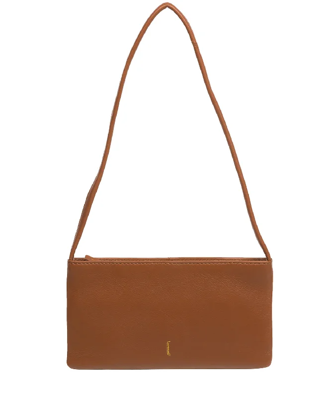 'Mimi' Tan Leather Grab Bag Fashion Bags, Huge Savings