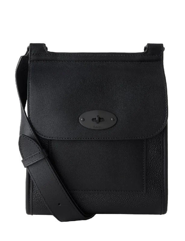 Small Antony Black Eco Scotchgrain & Smooth Calf Leather Timeless Bags, Flash Sale