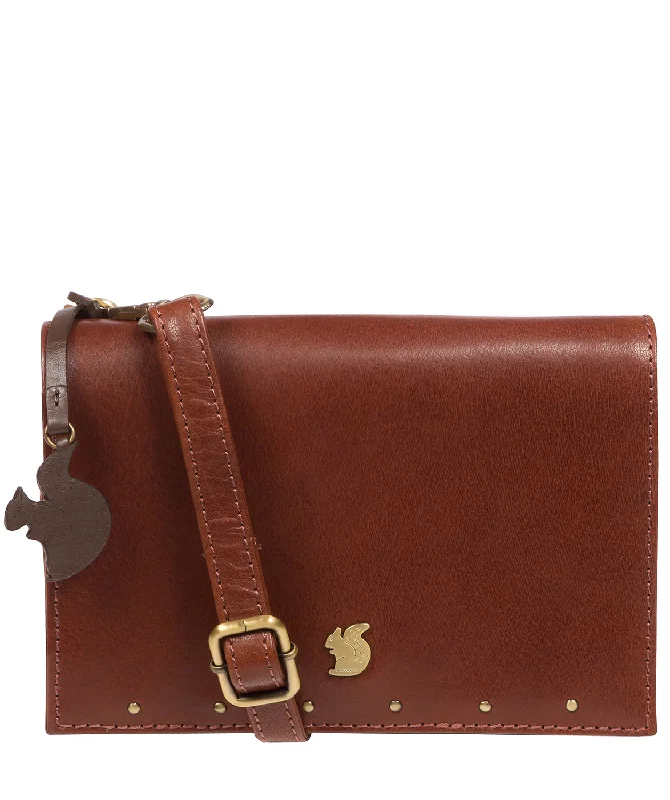 'Nemo' Conker Brown Leather Cross Body Clutch Bag Modern Handbags With Stylish Discounts 'Nemo' Conker Brown Leather Cross Body Clutch Bag Modern Handbags With Stylish Discounts