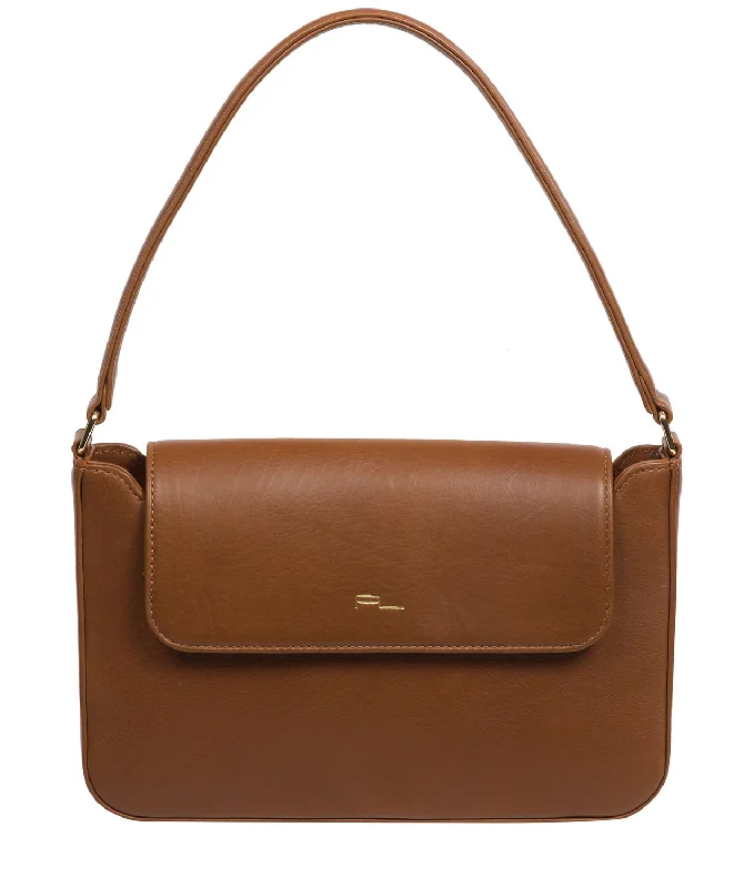 'Olivia' Chestnut Nappa Leather Grab Bag