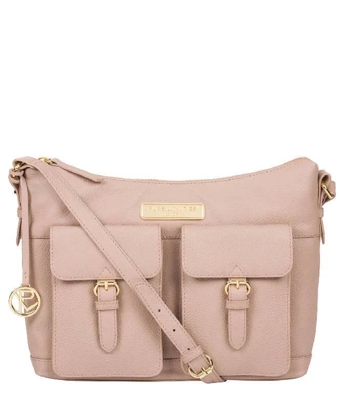 'Jenna' Blush Pink Leather Shoulder Bag