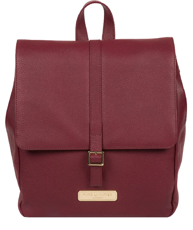 'Daisy' Pomegranate Leather Backpack