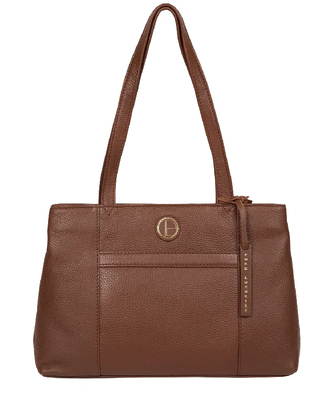 'Mist' Dark Tan Leather Handbag Seasonal Sale On Trendy Handbags