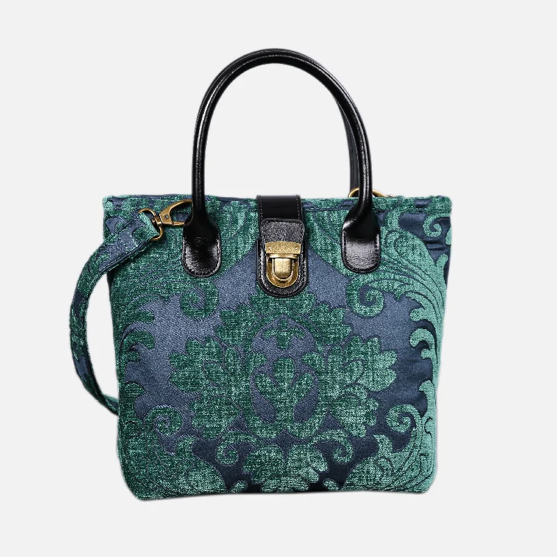 Queen Hunter Green Tuck Lock Carpet Satchel Luxury Totes At The Lowest Prices Of The Season Queen Hunter Green Tuck Lock Carpet Satchel Luxury Totes At The Lowest Prices Of The Season