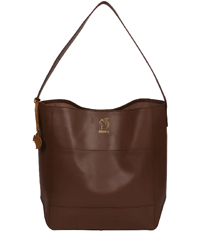 'Reynolds' Ombré Chestnut Vegetable-Tanned Unlined Leather Shoulder Bag