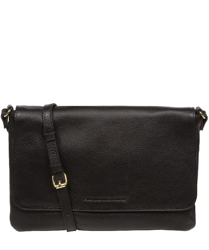 'Ruby' Black Nappa Leather Cross Body Bag Fashionable Crossbody Bags At Special Offers 'Ruby' Black Nappa Leather Cross Body Bag Fashionable Crossbody Bags At Special Offers