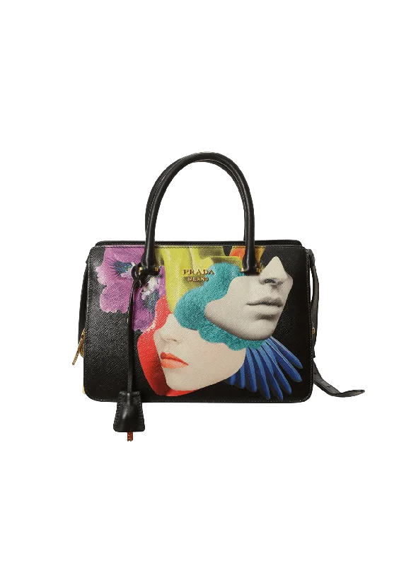 SAFFIANO GRAPHIC PRINT COLLAGE TOTE Everyday Elegance At Lower Prices