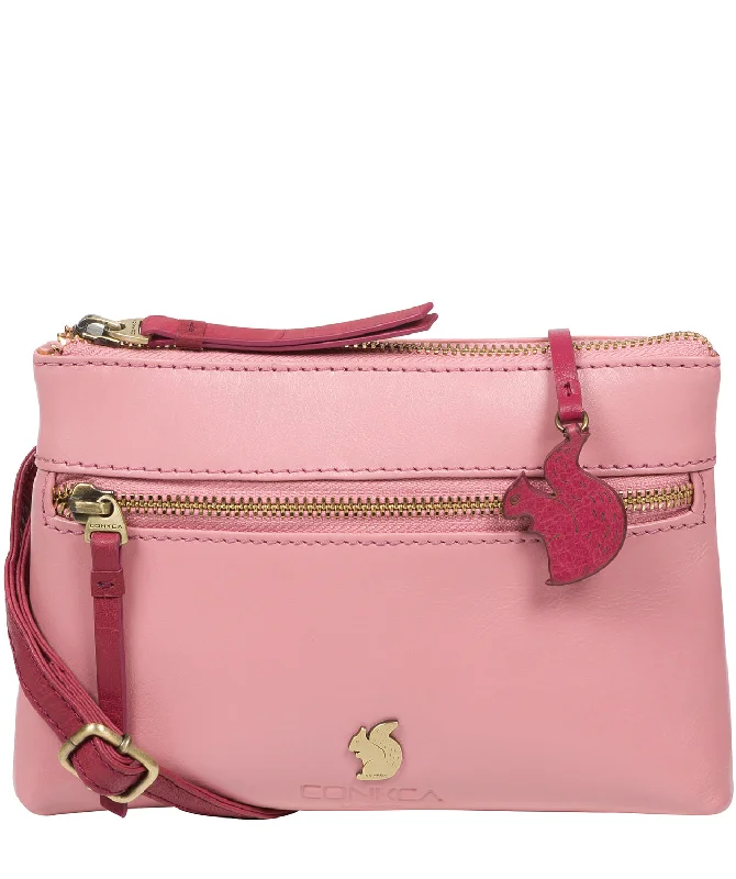 'Sweetie' Blush & Orchid Leather Cross Body Bag Stylish Totes With Special Discounts 'Sweetie' Blush & Orchid Leather Cross Body Bag Stylish Totes With Special Discounts