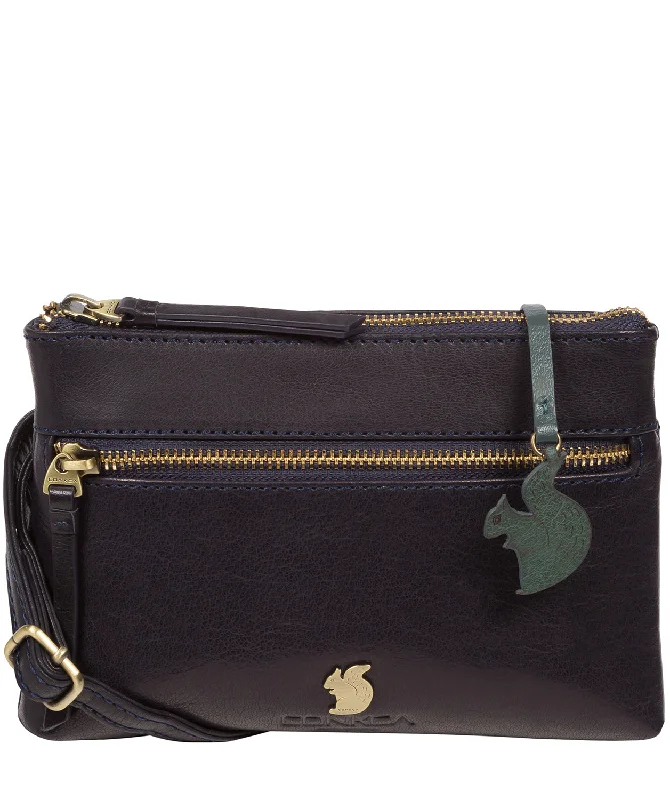 'Sweetie' Navy Leather Cross Body Bag Limited-Stock Bag Clearance – Hurry