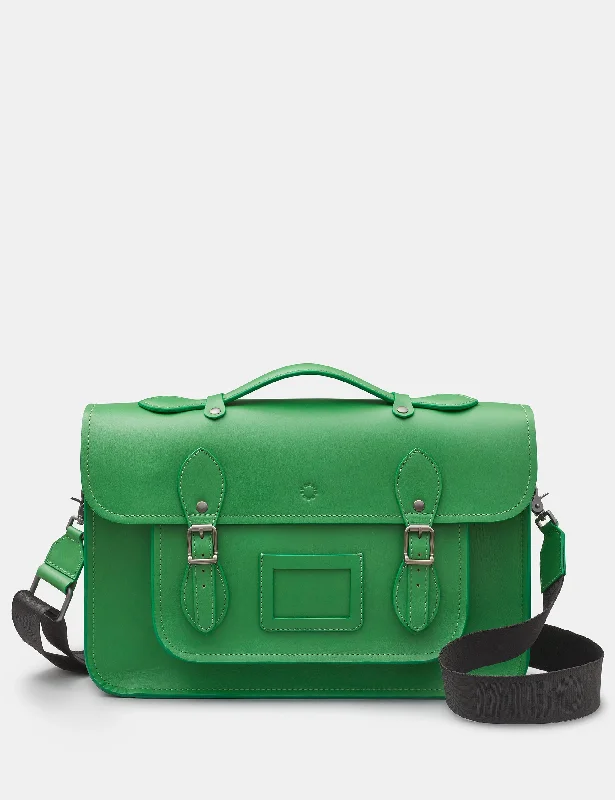 Belforte 14" Green Leather Satchel