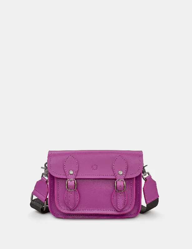 Tilney Mini Purple Leather Satchel