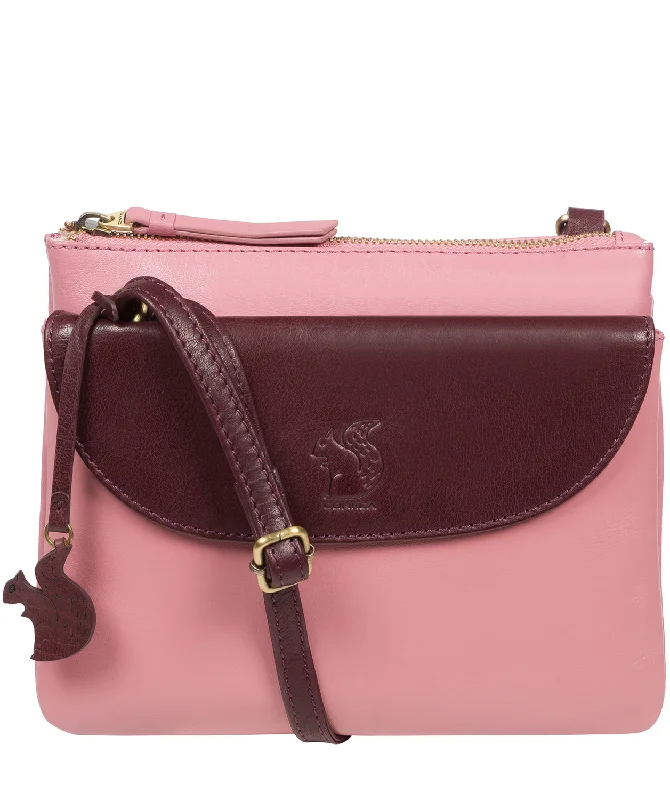 'Tillie' Blush & Plum Leather Cross Body Bag Iconic Fashion Bags At Unbeatable Savings 'Tillie' Blush & Plum Leather Cross Body Bag Iconic Fashion Bags At Unbeatable Savings