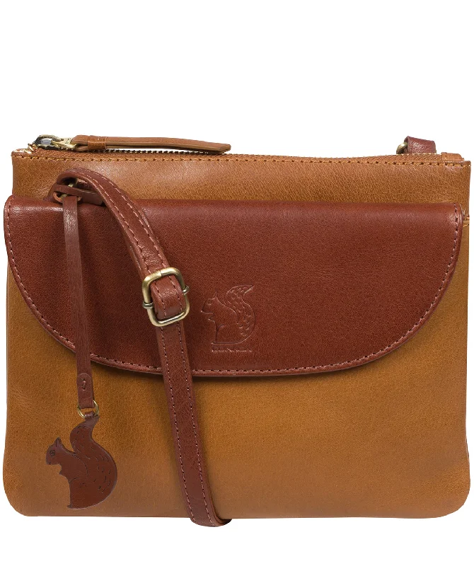'Tillie' Dark Tan & Conker Brown Leather Cross Body Bag Stylish And Durable Handbags At Great Value 'Tillie' Dark Tan & Conker Brown Leather Cross Body Bag Stylish And Durable Handbags At Great Value