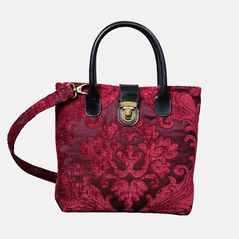 Queen Wine Tuck Lock Carpet Satchel Everyday Handbags At Wallet-Friendly Prices