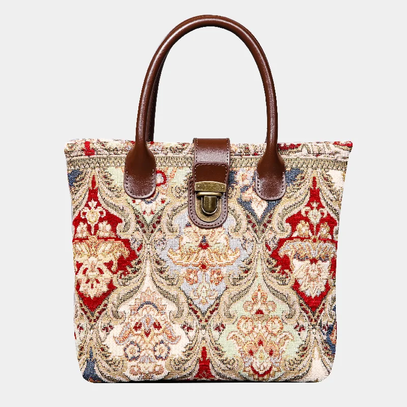 Golden Age Wine Tuck Lock Carpet Satchel Elegant Bags, Limited Stock Available