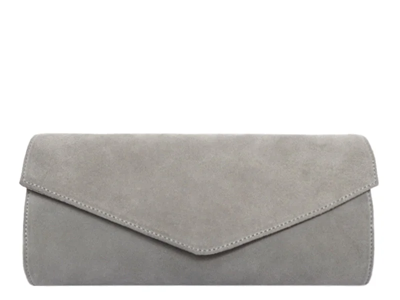 Stylish Deals Clutch Handbag Suede - Light Grey Grab Your Favorite Handbags For Less Stylish Deals Clutch Handbag Suede - Light Grey Grab Your Favorite Handbags For Less