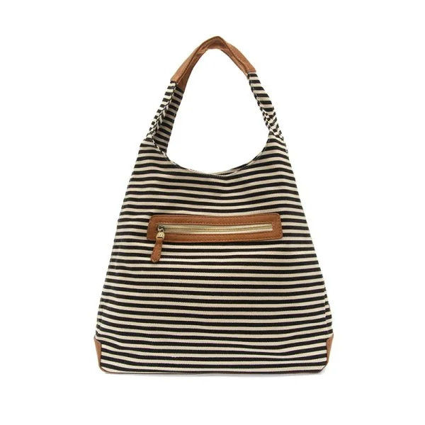 Limited Edition Bags For Collectors April Canvas Hobo Bag  - L8171-04  -  Women  BLACK & WHITE Everyday Bags At Wallet-Friendly Prices