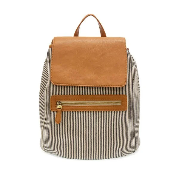 Ends Soon Wren Pinstripe Carmen Canvas Backpack  - L8211-04  -  Women  DEMIM Unmissable Deals On Everyday Handbags