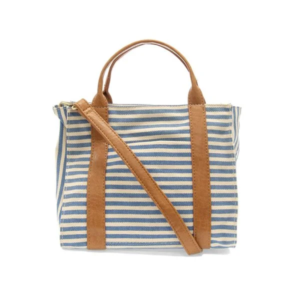 Chic And Edgy Gwen Striped Canvas Tote - L8169-06 - Women's BLUE & WHITE Stylish Bags At Unbeatable Prices Chic And Edgy Gwen Striped Canvas Tote - L8169-06 - Women's BLUE & WHITE Stylish Bags At Unbeatable Prices