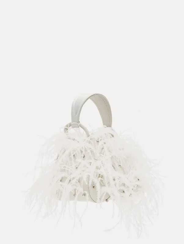 Nano Ostrich Feather O Handle Bag Timeless Bags, Flash Sale
