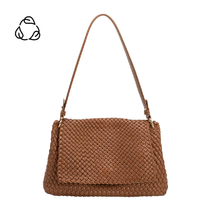 Trendy Bags Natalia Saddle Woven Recycled Vegan Shoulder Bag Stylish Totes, Special Discounts