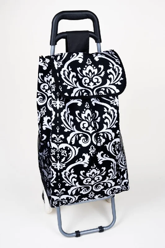 Fall Sale, Prices Drop NGIL Damask and Black Rolling Shopper Tote Premium Handbags With A Touch Of Elegance Fall Sale, Prices Drop NGIL Damask and Black Rolling Shopper Tote Premium Handbags With A Touch Of Elegance