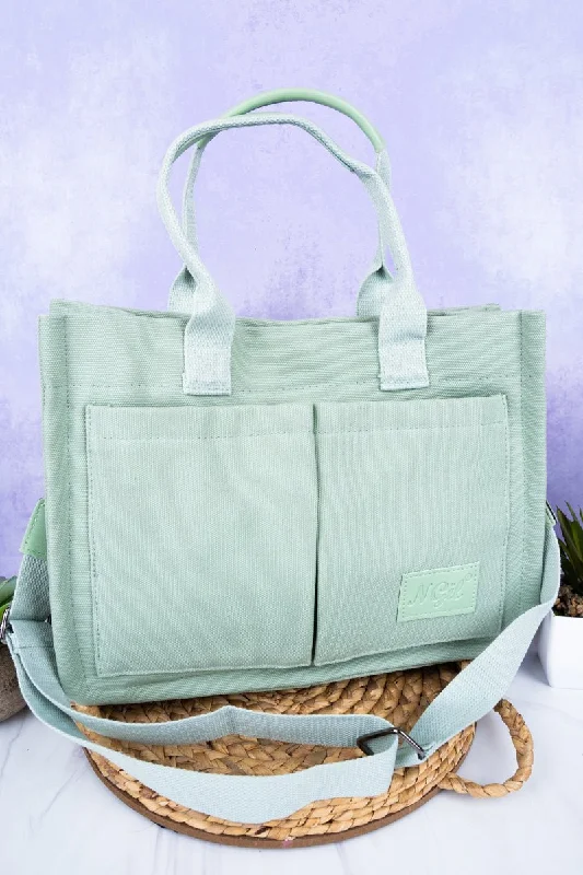 NGIL Mint Laurel Bay Small Canvas Tote Upgrade Your Look With Our Bag Sale