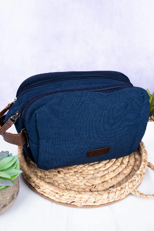 Premium Fashion NGIL Navy Travel Ready Toiletry Bag Everyday Bags, Budget-Friendly