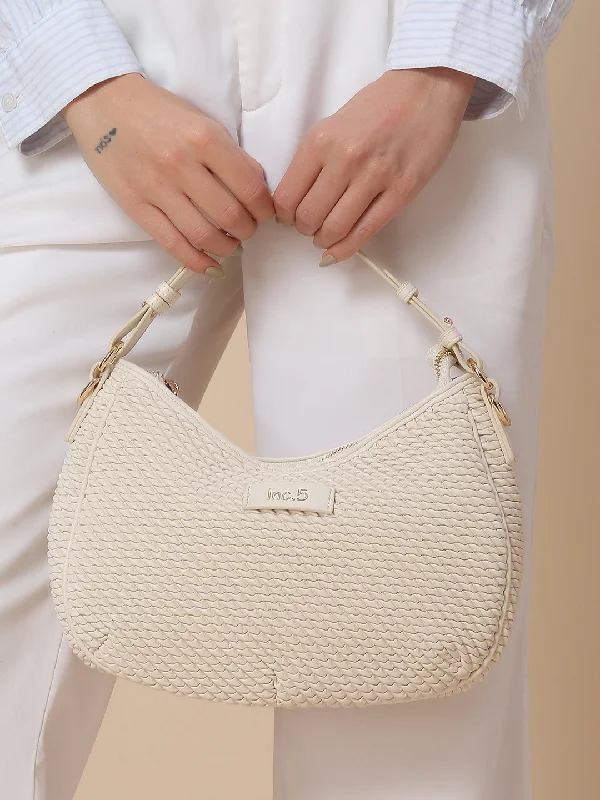 Vibrant Bags With Discounts Quilt Off White Structured Handheld Hobo Bag Luxury Handbags, Budget-Friendly Vibrant Bags With Discounts Quilt Off White Structured Handheld Hobo Bag Luxury Handbags, Budget-Friendly