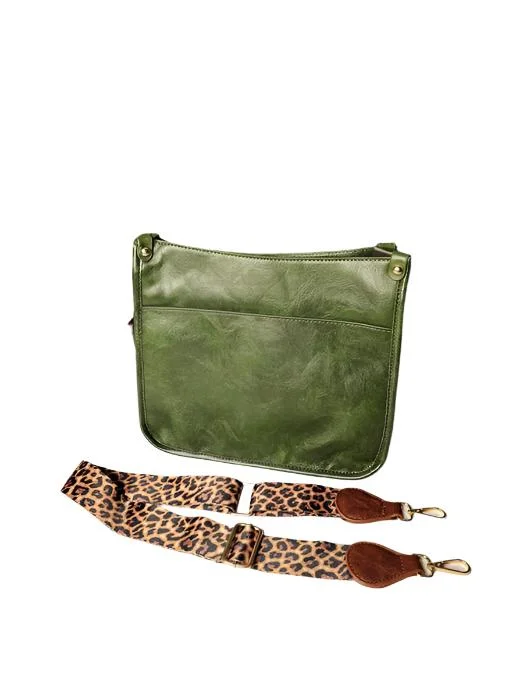Versatile Bags That Suit Any Outfit Or Event Bucket Bag - Crossbody - Guitar Strap - Faux Leather - Women's - 11w x 9.25- Forest Green Timeless Handbags At Reduced Prices Versatile Bags That Suit Any Outfit Or Event Bucket Bag - Crossbody - Guitar Strap - Faux Leather - Women's - 11w x 9.25- Forest Green Timeless Handbags At Reduced Prices