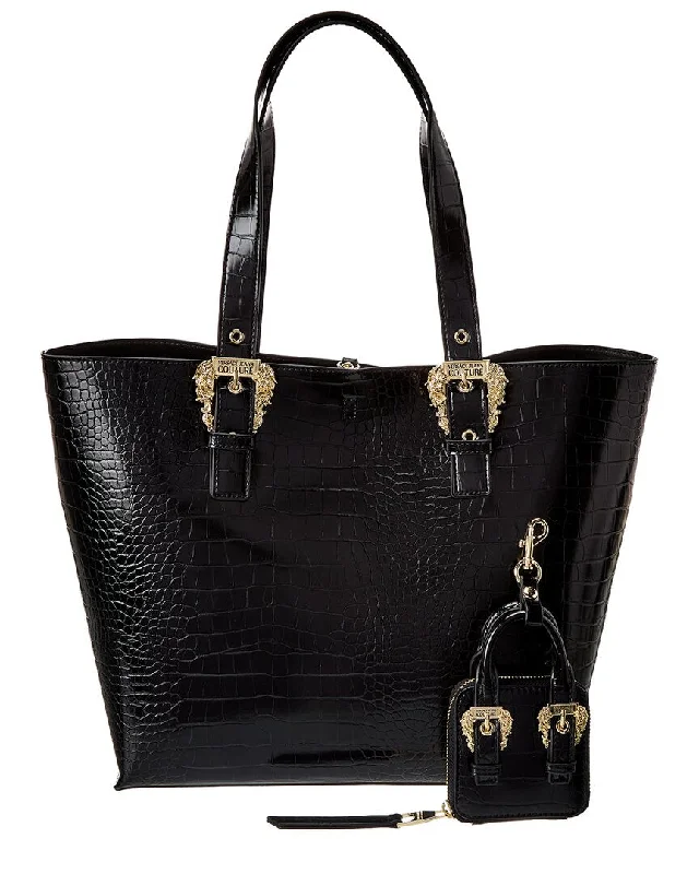 Trendy Styles Versace Jeans Couture Buckle Detail Croc-Embossed Tote Trendy Bags, Huge Savings Trendy Styles Versace Jeans Couture Buckle Detail Croc-Embossed Tote Trendy Bags, Huge Savings