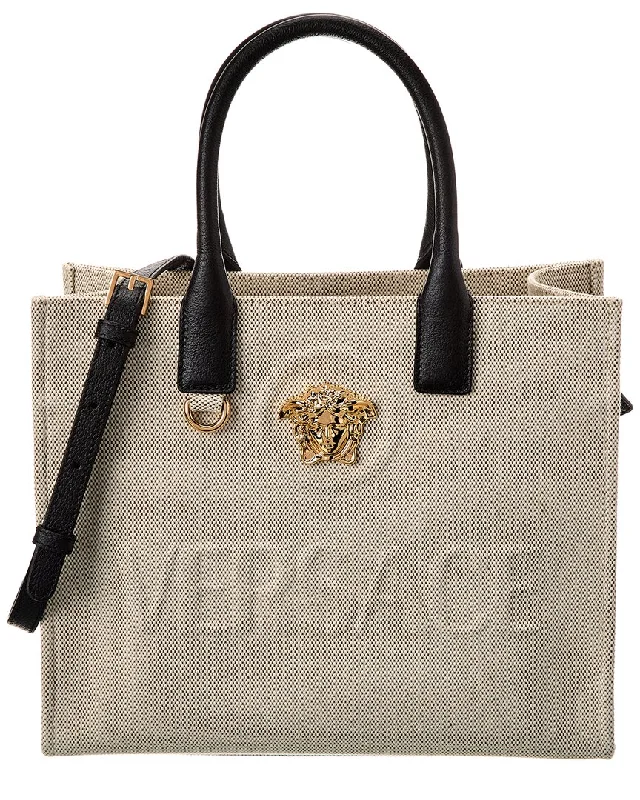 Catch Every Fashion Trend Versace La Medusa Canvas & Leather Tote Your Perfect Bag At The Perfect Price Catch Every Fashion Trend Versace La Medusa Canvas & Leather Tote Your Perfect Bag At The Perfect Price